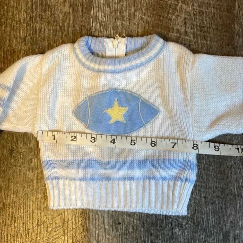 Carter’s Vintage Knit Varsity Stripe Football Sweater size 6/9 months